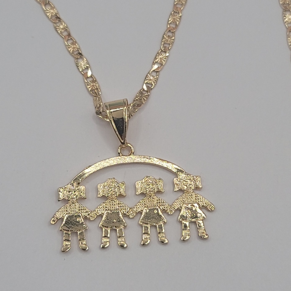 4 girls chain gold plated no real gold